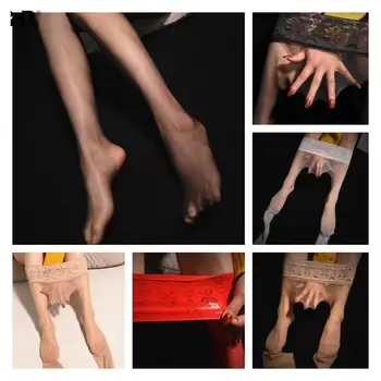 Seksi 3D İnce Şeffaf Dikişsiz Külotlu Çorap Düşük Bel Parlak Çorap Seksi Sıkı Yağ Parlak Şekillendirici Fetiş Sıkı Çorap İç Çamaşırı