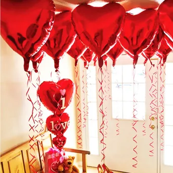 Seni Seviyorum Balon Kırmızı Aşk Kalp Balonlar Sevgililer Günü Dekorasyon İçin Düğün Yıldönümü Helyum Balon Doğum Günü Partisi Hediyeleri Görüntü 2