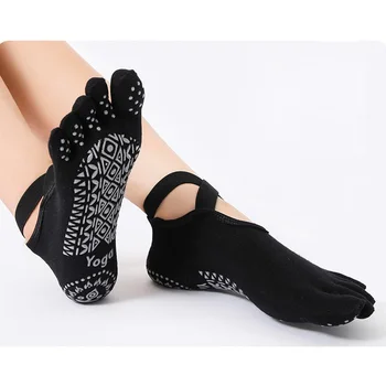 Spor çorapları Spor Salonu Kadınlar için Yüksek Kaliteli pilates çorabı Kaymaz Nefes Backless Yoga Çorap Ayak Bileği Bayanlar Bale Dans Görüntü 2