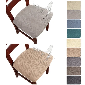 Su geçirmez Jakarlı klozet kapağı Çıkarılabilir Düz Renk Sandalye Slipcovers Ev Dekor Spandex koltuk minderi Slipcover Sandalye Koruyucu