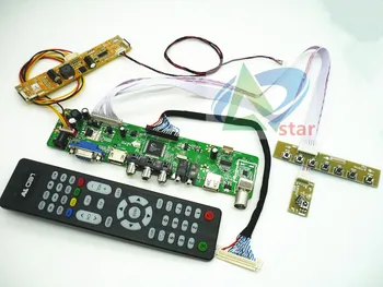 TV + HDMI + VGA + AV + USB + SES TV LCD sürücü panosu 20