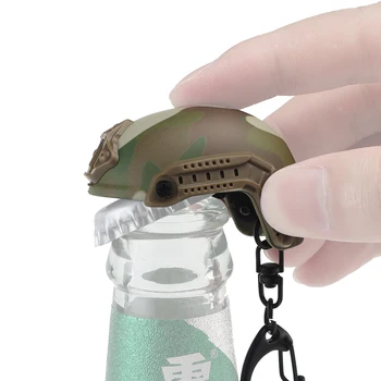 Taktik Anahtarlık hızlı Kask Şekli şişe açacağı Bar Bira Mutfak Gadget Sırt Çantası Dekorasyon dış ortam aracı Mini Anahtarlık