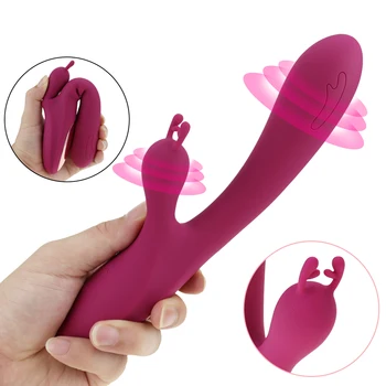 Tavşan Vibratör 10 Hız G Spot Yapay Penis Vibratör Silikon Su Geçirmez Klitoris Stimülatörü vajina masaj aleti Seks Oyuncakları Kadınlar için