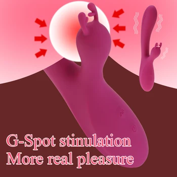 Tavşan Vibratör 10 Hız G Spot Yapay Penis Vibratör Silikon Su Geçirmez Klitoris Stimülatörü vajina masaj aleti Seks Oyuncakları Kadınlar için Görüntü 2