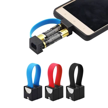 Taşınabilir Acil Cep Telefonu Şarj Cihazı Manyetik AA Pil mikro usb Acil Durum şarj Cihazı Genel amaçlı Telefon için