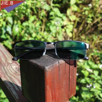Titanyum Alaşımlı Güneş Gözlüğü Geçiş Fotokromik okuma gözlüğü Erkekler için Hipermetrop Presbiyopi ile diopters Presbiyopi Gözlük Görüntü 2