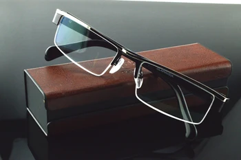 Titanyum Alaşımlı iş tarzı Yarım jant Çok katmanlı Kaplama Lensler okuma gözlüğü +0.75 +1 +1.25 +1.5 +1.75 +2 +2.25 +2.75 +6'ya kadar