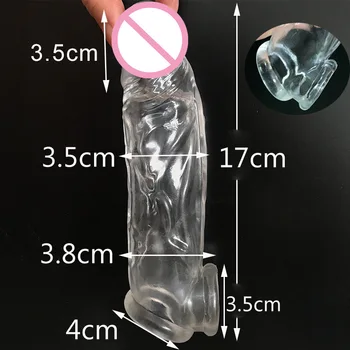 Toptan Son Derece Elastik Kristal Prezervatif Kullanımlık Penis Extender Kollu Gecikme Boşalma Penis Büyütme Samimi Ürünler Seks Görüntü 2