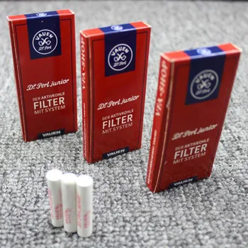 Toptan Yeni AAA 50 Adet / 5 Kutu Vauen 9mm Sigara Boru Filtreleri En Iyi Tek Kullanımlık Aktif Karbon Filtre Sigara Araçları Aksesuarları