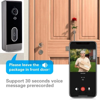 Tuya Akıllı Ev WiFi Video Kapı Zili Kamera 1080P Açık Kablosuz kapı zili Alexa Kamera İnterkom Apartman Güvenlik Koruma Görüntü 2