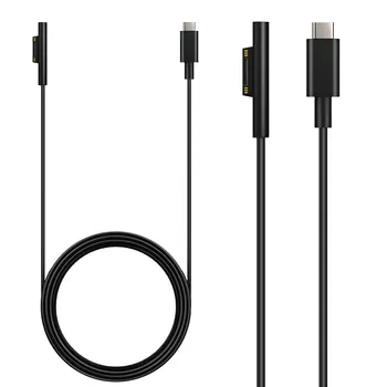 USB-C şarj kablosu, Yüzey Bağlantı USB C şarj aleti kablosu Microsoft Surface Pro 3/4/5/6,yüzey Dizüstü/Yüzey Kitap 1/2