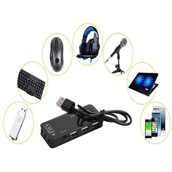 USB Hub 3-Port Stereo DJ Harici Ses Kartı Kulaklık Mikrofon Adaptörü PC Laptop İçin USB 3D Harici Ses Kartı Görüntü 2
