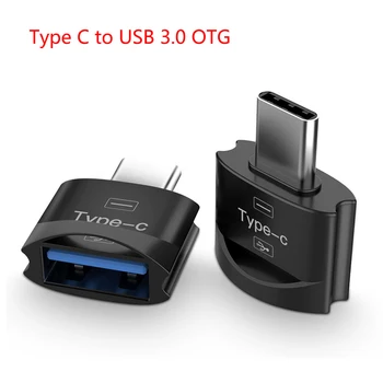 USB Tipi C OTG Adaptör Samsung Not 10 Xiaomi mi Oneplus 7 Pro USB C Konektörü USB-C Tip-C USB 3.0 OTG Zinciri İle
