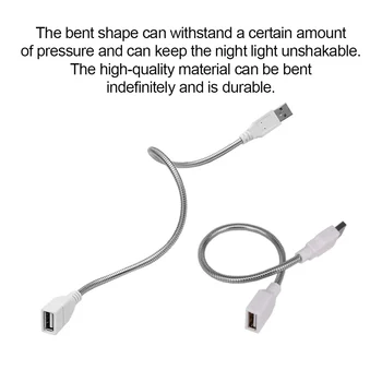 USB Uzatma Kablosu led ışık Fan güç kaynağı adaptörü Erkek Dişi Kablo Esnek Ayarlanabilir Metal Hortum Veri Aktarımı