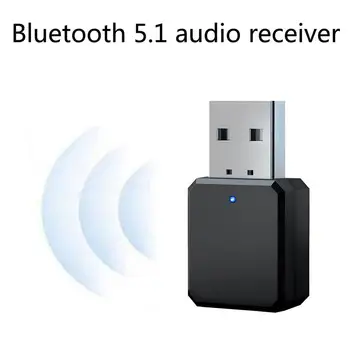 USB kablosuz Bluetooth 5.1 3.5 mm Ses Alıcısı Bluetooth Ses Adaptörü Alıcısı Çift Çıkışlı Dahili Mikrofon ile Görüntü 2