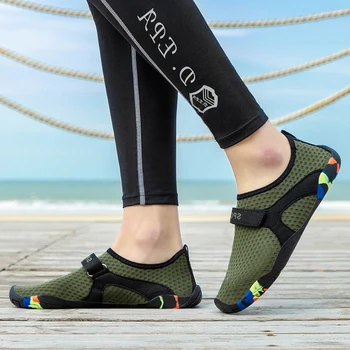 Unisex Nefes Yüzme Memba Ayakkabı Çabuk Kuruyan Kaymaz Plaj Zapatos De Agua Hafif Yumuşak Çift Spor Ayakkabı
