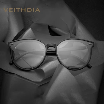 VEITHDIA Güneş Kadınlar Lüks Vintage Polarize Güneş Gözlükleri Fotokromik UV400 Kedi Göz Bayanlar Moda Gözlük Kadın K8520 Görüntü 2