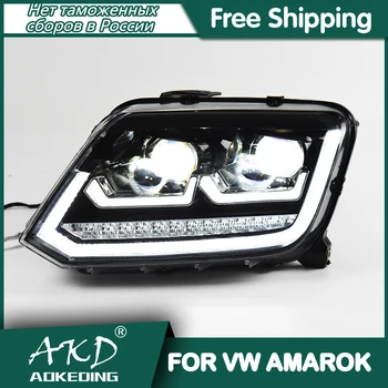 VW AMAROK 2010-2022 için Farlar DRL Gündüz çalışan far LED Bi Xenon Ampul Sis araba ışıkları Aksesuar AMAROK Kafa Lambası Görüntü 2