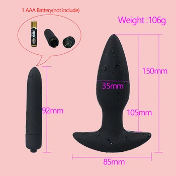 Vibratörler Anal Butt Plug Vibratör Seks Oyuncakları prostat masaj aleti Yetişkin Oyuncak Sextoy Erotik Sexshop Buttplug Erkekler Kadınlar İçin Erkek Sexo Görüntü 2