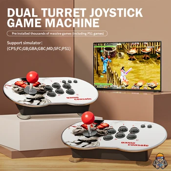 Video oyunu Konsolları Çift Joystick Gameconsole 15000 + Klasik Oyunlar Destek 4 Oyuncu Familygame Oyun Sopa İle PS1/GB/CPS / SFC / FC
