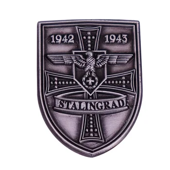 Vintage KOLLU KALKAN STALİNGRAD 1942 1943 Metal Rozet WW2 Alman Kartal Militaria Yaka Pin Broş