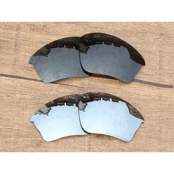Vonxyz 2 Pairs Stealth Siyah & Krom Ayna için Polarize Yedek Lensler-Oakley Yarım Ceket XLJ Çerçeve