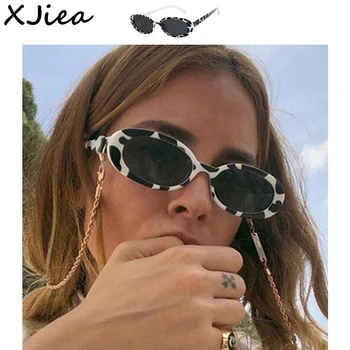 XJıea Oval güneş gözlüğü Kadınlar İçin Moda 2022 Seksi Süt İnek Kadın Güneş Gözlüğü Tasarımcı Vintage Sürüş Açık Balıkçılık Gözlük
