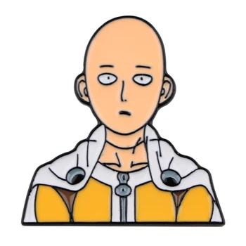 YQ547 japon animesi Manga Keşiş Kahraman Emaye Pin Erkek Erkek Broş Rozeti Dekoratif Elbise Yaka Pin Takı Kadın Erkek