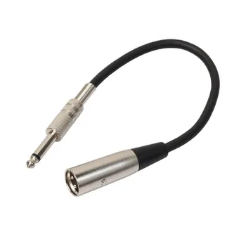 Yeni 3-Pin XLR Dişi / Erkek 1/4 6.35 mm Mono Jack Erkek Tak TRS Ses Kablosu mikrofon adaptörü Kablosu Mikrofon Hoparlör Amplifikatör Görüntü 2