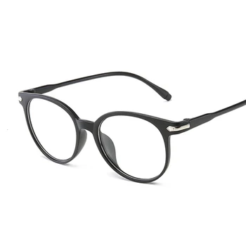 Yeni Kedi Göz Gözlük Çerçeve Vintage Yuvarlak Gözlük Kadınlar Marka Tasarımcısı Şeffaf Gözlük Optik Şeffaf Lens Gözlük Oculos Görüntü 2