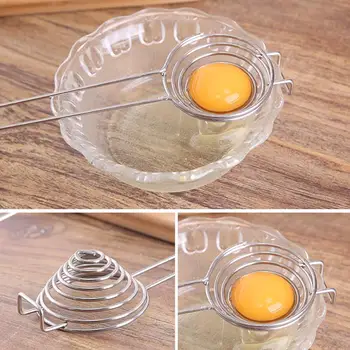 Yeni Mutfak Çelik Yumurta yumurta sarısı ayırıcı Bölücü Ayırıcı Düzenlenen Kek Yumurta El Yapımı Y3B8