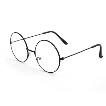 Yuvarlak Düz Şeffaf Gözlük Ultra Hafif Metal Dekorasyon Şeffaf Gözlük Reçete Optik Gözlük Çerçeveleri LL@17 Görüntü 2