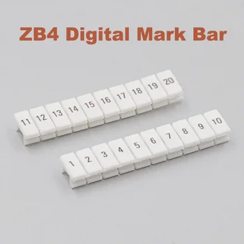ZB4 Dijital İşaretleyici Şeritler UK-1.5 N Din Ray Terminal Bloğu İşareti Çubuğu Morsettiera ZB-4 Bornier Markalama Etiketi