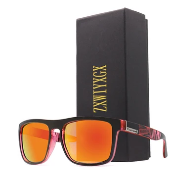 ZXWLYXGX MARKA tasarım Polarize Güneş Gözlüğü Erkek Kadın Sürüş güneş gözlüğü Erkek Kare Gözlük UV400 Gözlük oculos de sol
