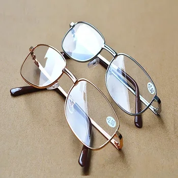 Zarif Tüm alaşımlı Çerçeve Okuma Gözlükleri Reçine Lensler ile Rahat Hafif Şeffaf Erkekler ve Kadınlar Gözlük Gafas Görüntü 2