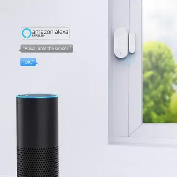 Zigbee Kapı Pencere Sensörü Tuya APP Açık Giriş Akıllı Güvenlik Alarmları Alexa Google Ev ile Uyumlu Hub Gerekli Görüntü 2