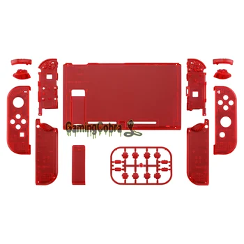 eXtremeRate Şeffaf Şeffaf Kırmızı Konsol Arka Plaka Denetleyici Konut Kabuk için Düğmeler ile Nintendo Anahtarı Konsolu Görüntü 2