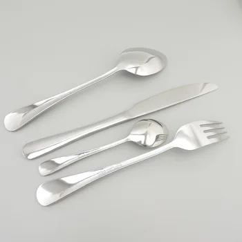 gümüş Yemek Seti Lüks Çatal Çelik Set Kaliteli Sofra kaşık Bıçaklar Çatal Yemek Yemeği Batı Gıda Restoran Görüntü 2