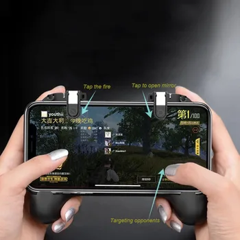 pubg cep gamepad oyun denetleyicisi için fan ile cep telefonu android cep telefonu oyun joystick shooter iphone pubg oyun pedi Görüntü 2