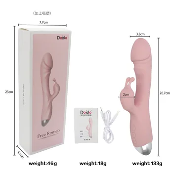 Çift G-spot Vibratör Tavşan Silikon Çift Vibratör Uyarıcı Vajina Vajina Anal Masaj Kadın Seks Oyuncak Yetişkin Ürünleri Görüntü 2