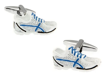 ıGame Yeni Varış erkek Kol Düğmeleri Beyaz Renk Yenilik 3D Pirinç Koşu Ayakkabıları Tasarım Görüntü 2