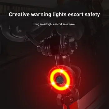 Şarj edilebilir USB LED Bisiklet Kuyruk İşık Arka Lambası Bisiklet Arka ışıkları 8-15 Saat Güvenlik Uyarı El Feneri Bisiklet Aksesuarları Görüntü 2